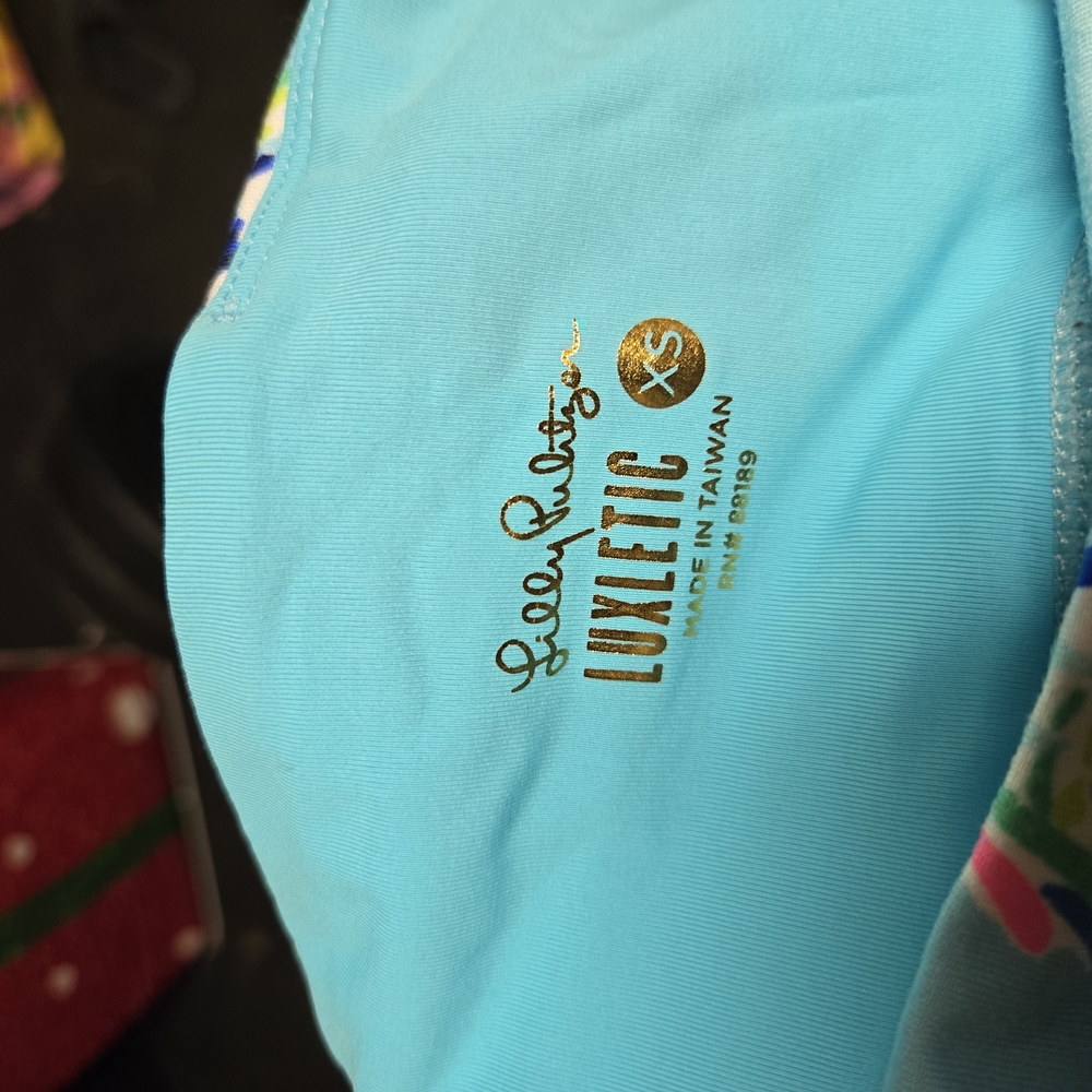 Lilly Pulitzer Luxletic Turquoise Leggings